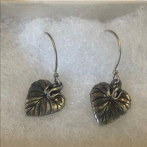 Sterling Silver 925 Leaf dangle Earrings